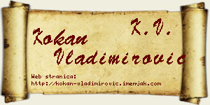 Kokan Vladimirović vizit kartica